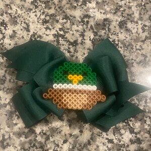 NWOT HANDMADE perler duck hairbow